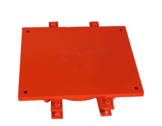 Basin type rubber bearing sliding plate